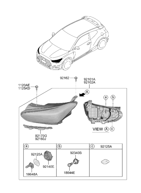 2019 Hyundai Veloster N Head Lamp Diagram