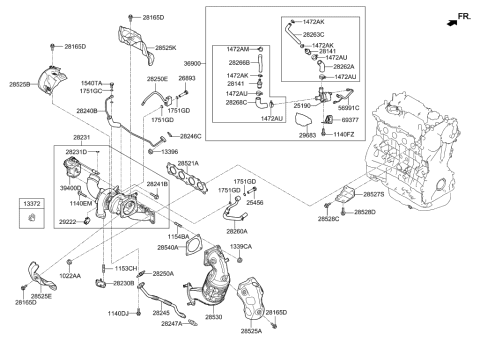 2021 Hyundai Veloster N Bolt-FLANGE Diagram for 28231-2GTT0