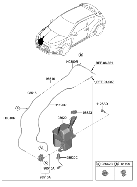 2021 Hyundai Veloster N Windshield Washer Diagram