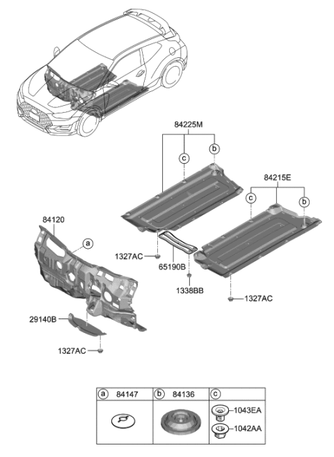 2019 Hyundai Veloster N Stay-Center Diagram for 651A2-S0000
