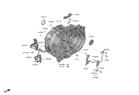 2021 Hyundai Veloster N Transaxle Case-Manual Diagram 1