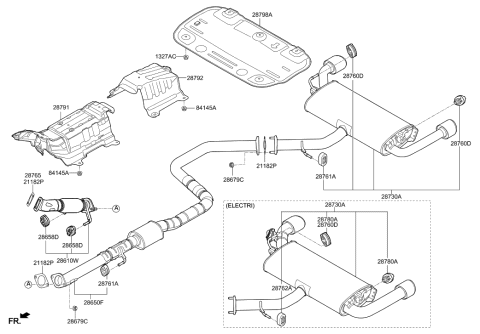2006 Hyundai Elantra Hanger Diagram for 28780-I3100