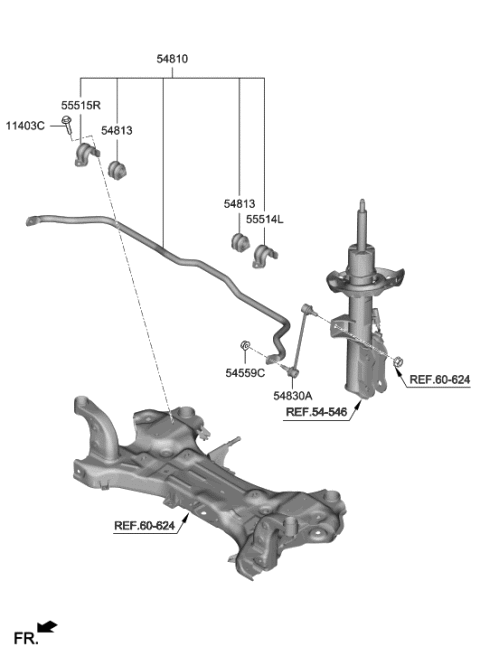 2021 Hyundai Veloster N Front Suspension Control Arm Diagram