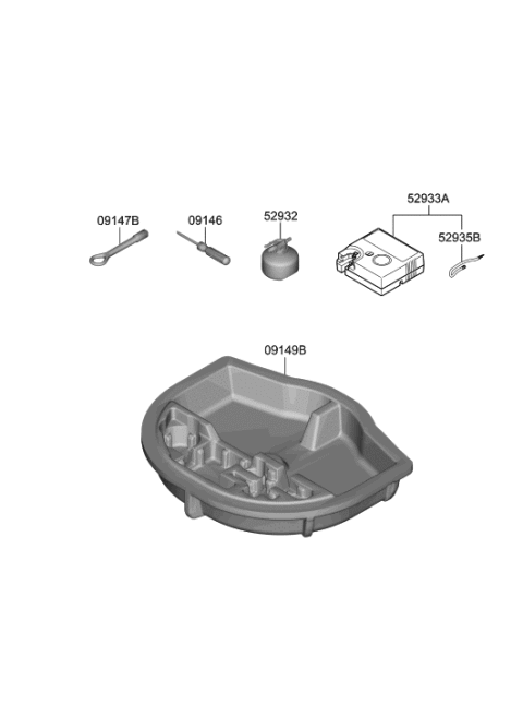 2022 Hyundai Veloster N Case-Mobility Kit Diagram for 09149-K9900