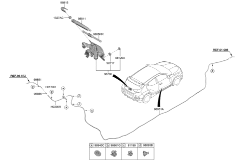 2020 Hyundai Veloster N Rear Wiper & Washer Diagram