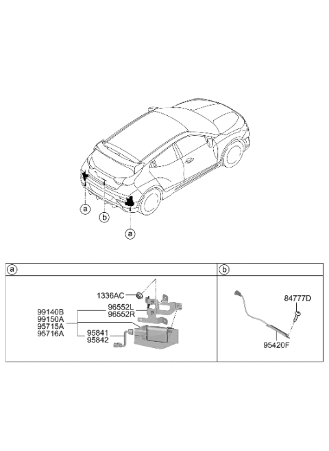 2022 Hyundai Veloster N Bracket-Mounting,RH Diagram for 95822-J3000