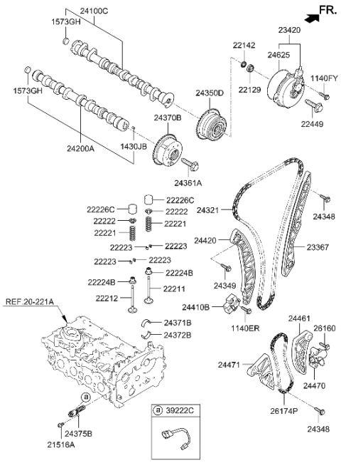 2021 Hyundai Veloster N Camshaft & Valve Diagram