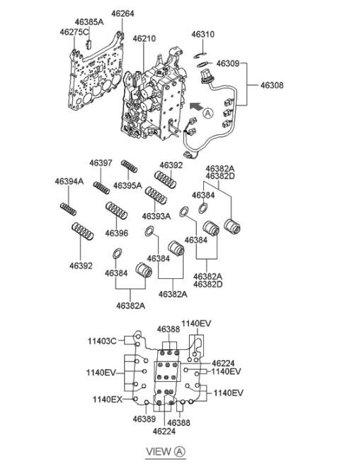 2002 Hyundai XG350 Transmission Valve Body Diagram 2