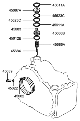 2002 Hyundai XG350 Transaxle Brake-Auto Diagram 2