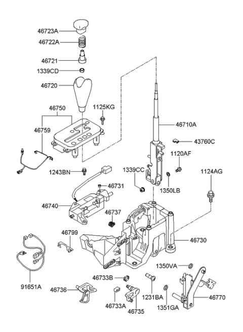 2000 Hyundai XG300 Spring-Detent Diagram for 46799-39920