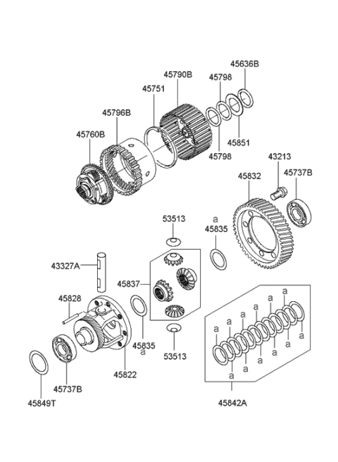 2004 Hyundai XG350 Transaxle Gear - Auto Diagram 2