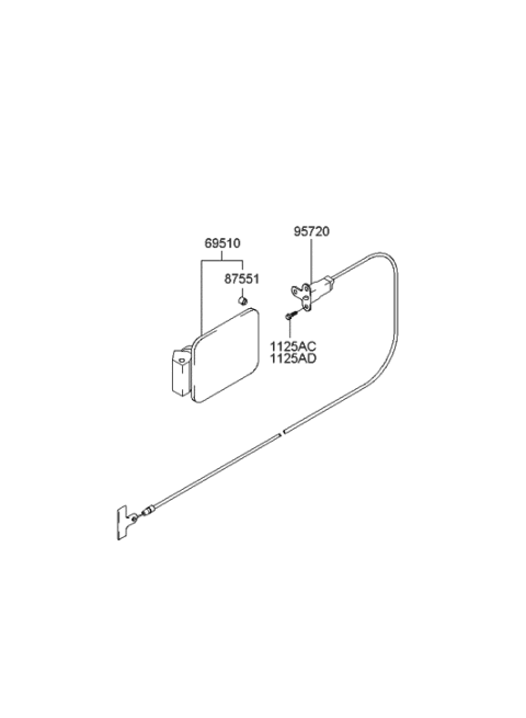 2003 Hyundai XG350 Fuel Filler Door Diagram