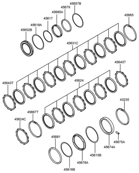 2001 Hyundai XG300 Transaxle Brake-Auto Diagram 1