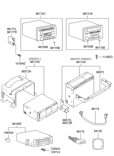 2004 Hyundai XG350 Module Assembly-Trip Computer Diagram for 95710-39011