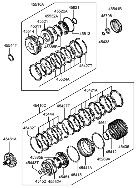 2001 Hyundai XG300 Transaxle Clutch - Auto Diagram 1