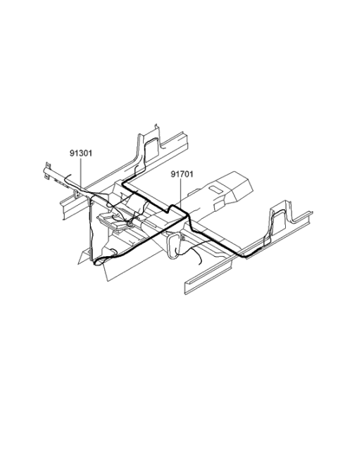 2004 Hyundai XG350 Wiring Assembly-Air Bag Diagram for 91705-39031