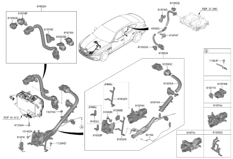 2023 Hyundai Genesis Electrified G80 GROMMET-WIRING Diagram for 91981-GI090