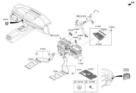 2023 Hyundai Genesis Electrified G80 Heater System-Duct & Hose Diagram