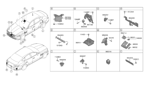 2023 Hyundai Genesis Electrified G80 UNIT ASSY-FR VIEW CAMERA Diagram for 99250-JI100