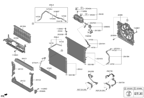 2018 Hyundai Accent CONDENSER ASSY-COOLER Diagram for 97606-GI000