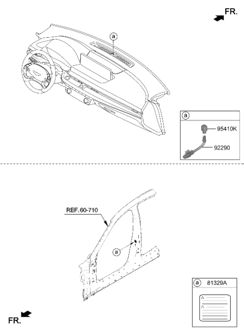 2023 Hyundai Genesis Electrified G80 Front Door Locking Diagram 2