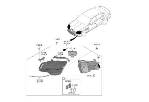 2023 Hyundai Genesis Electrified G80 Head Lamp Diagram