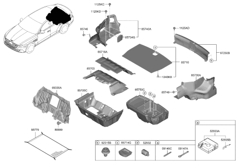 2023 Hyundai Genesis Electrified G80 Mobility Kit-Tire Diagram for 52933-D4000