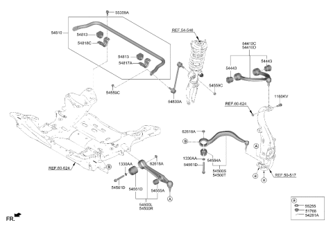 2023 Hyundai Genesis Electrified G80 BUSH-FR LWR ARM(G) Diagram for 54584-AR050