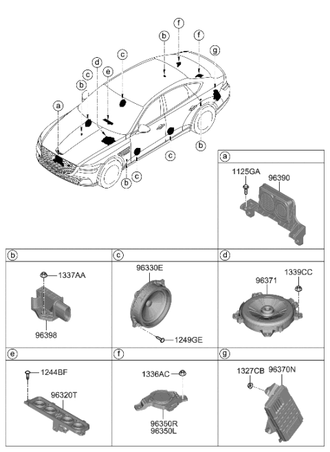 2023 Hyundai Genesis Electrified G80 Speaker Diagram