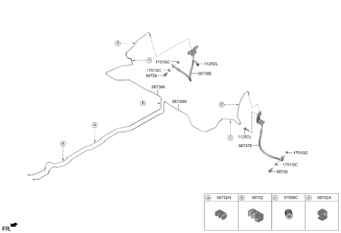 2023 Hyundai Genesis Electrified G80 Brake Fluid Line Diagram 2