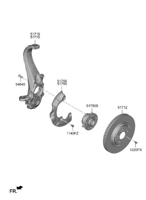 2023 Hyundai Genesis Electrified G80 Front Axle Diagram