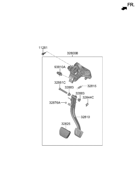 2023 Hyundai Genesis Electrified G80 PEDAL-BRAKE Diagram for 32810-JI100