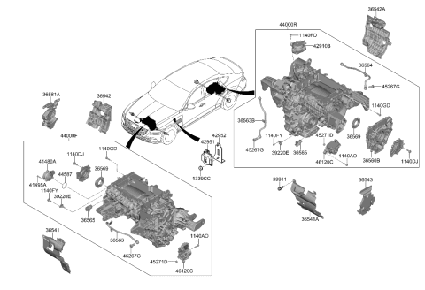 2023 Hyundai Genesis Electrified G80 Traction Motor & Gdu Assy Diagram 1