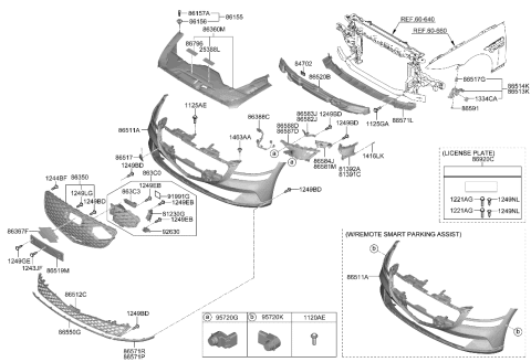 2023 Hyundai Genesis Electrified G80 ULTRASONIC SENSOR ASSY-P.A.S Diagram for 99350-T1000-UYH