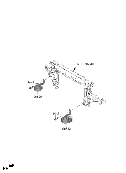 2023 Hyundai Genesis Electrified G80 Horn Diagram