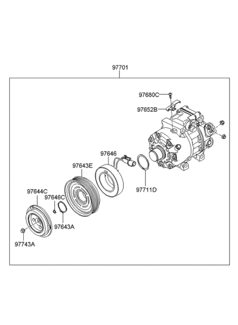 2006 Hyundai Santa Fe Air conditioning System-Cooler Line Diagram 2