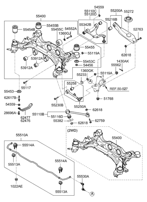 2006 Hyundai Santa Fe Rear Suspension Control Arm Diagram