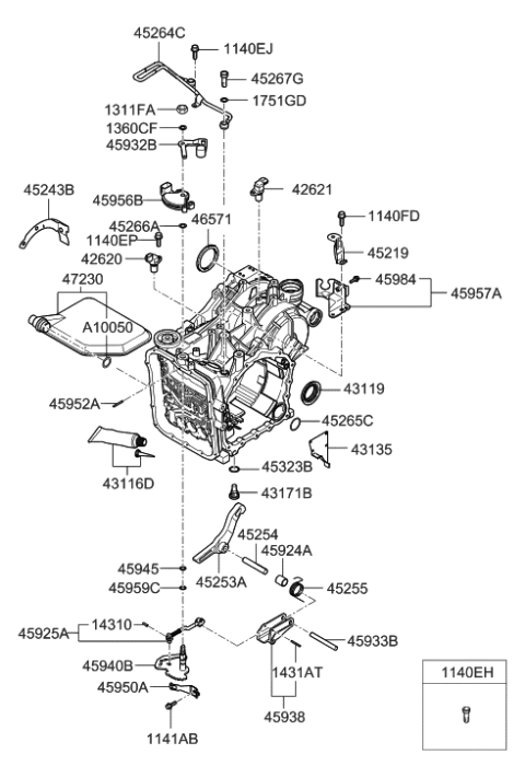 2020 Hyundai Santa Fe Pin-Spring Diagram for 14310-85105