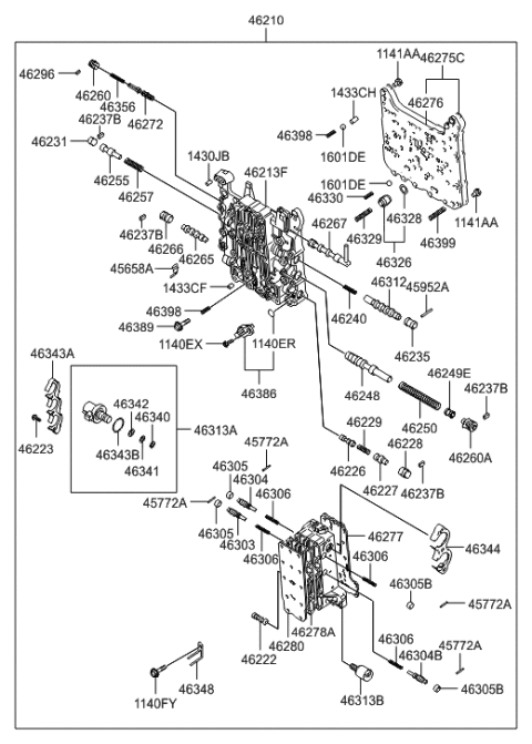 2006 Hyundai Santa Fe Transmission Valve Body Diagram 4