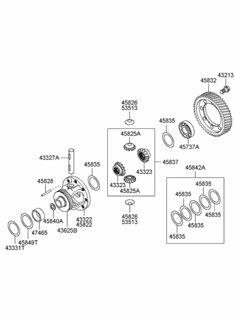 2006 Hyundai Santa Fe New Body Style - Produced After SEP.11.2006 (Korean) Transaxle Gear - Auto Diagram 4