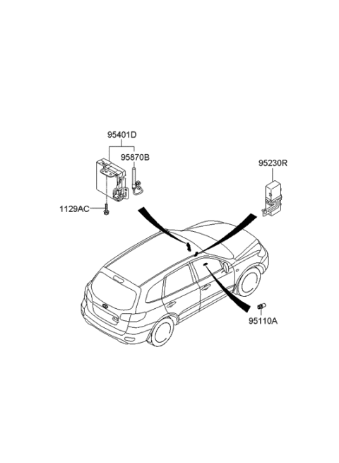 2006 Hyundai Santa Fe New Body Style - Produced After SEP.11.2006 (Korean) Relay & Module Diagram 2