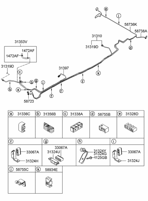 2006 Hyundai Santa Fe New Body Style - Produced After SEP.11.2006 (Korean) Fuel System Diagram 2