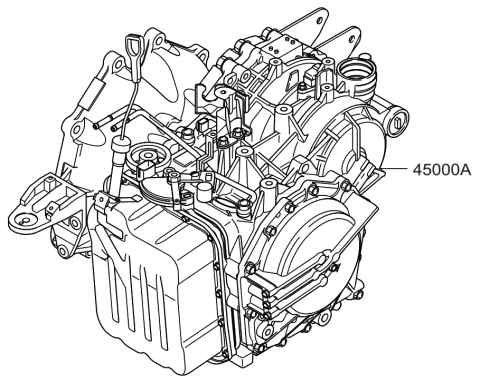 2006 Hyundai Santa Fe New Body Style - Produced After SEP.11.2006 (Korean) Transaxle Assy-Auto Diagram 2