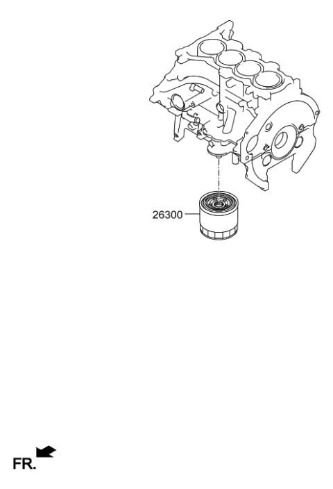 2018 Hyundai Elantra Korean made Front Case & Oil Filter Diagram 1