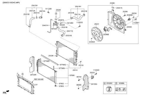 2018 Hyundai Elantra Korean made Engine Cooling System Diagram 1