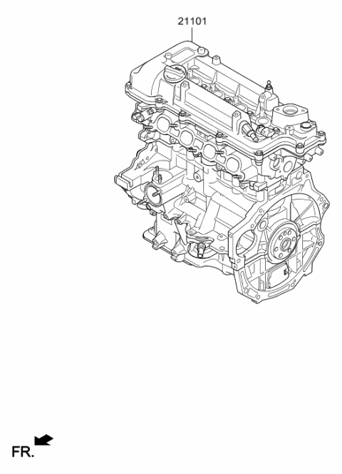 2017 Hyundai Elantra Korean made Sub Engine Diagram 2