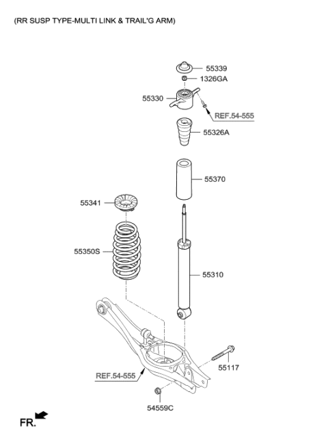 2016 Hyundai Elantra Rear Spring & Strut Diagram 2