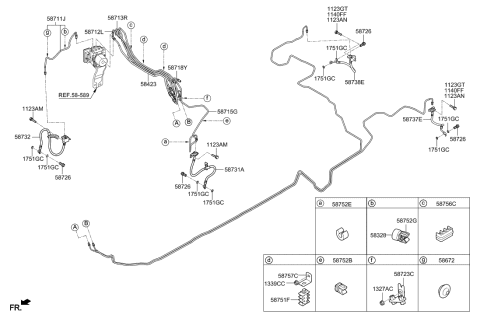 2017 Hyundai Elantra Tube-Master Cylinder To Hydraulic Unit,Pri Diagram for 58722-F2500