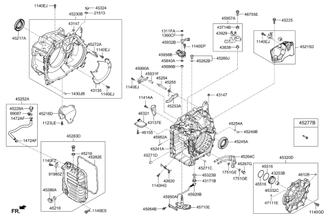 2018 Hyundai Elantra Korean made Auto Transmission Case Diagram