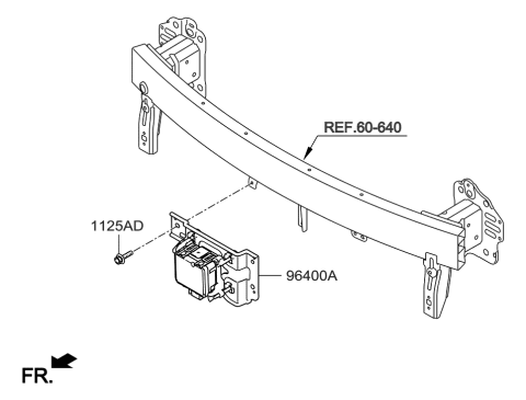 2001 Hyundai Tiburon Unit Assembly-Smart Cruise Control Diagram for 96400-F2100
